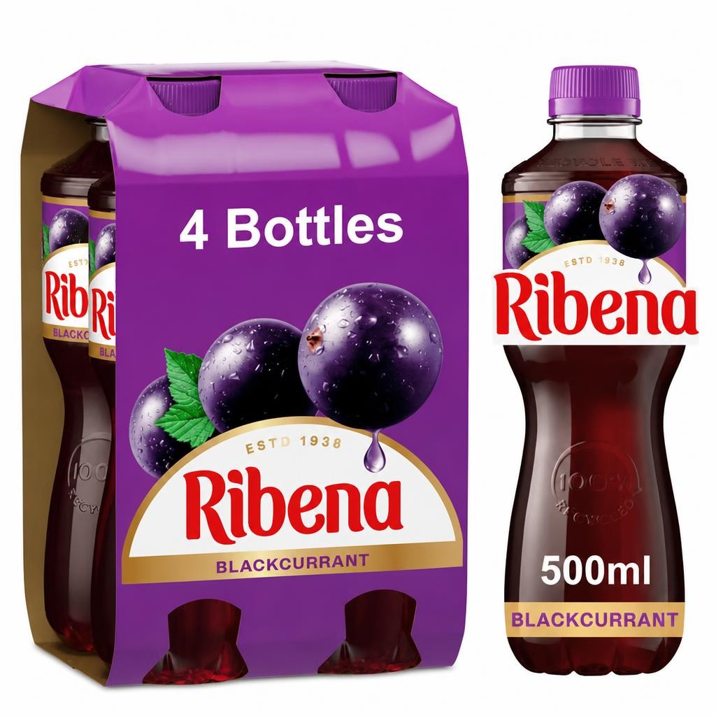Ribena Blackcurrant Juice Drink 4x500ml