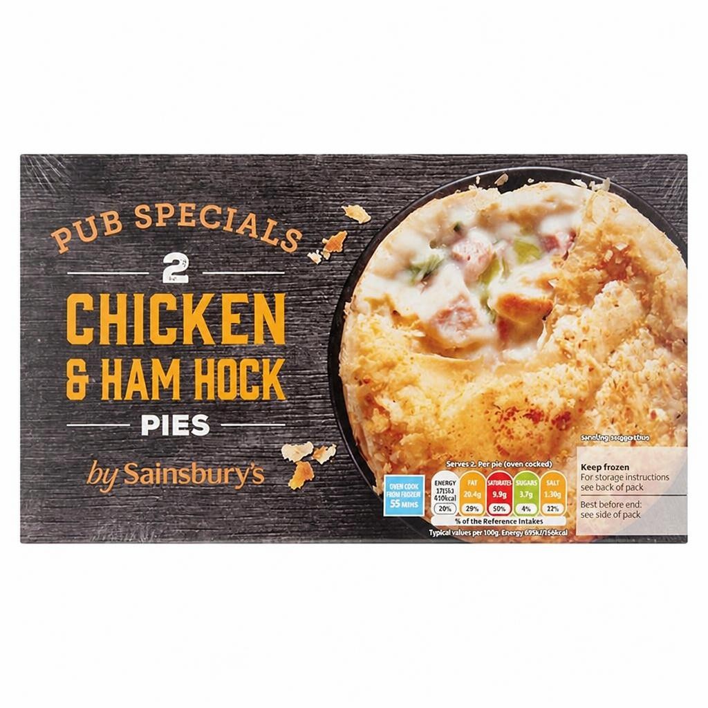 Sainsbury's Chicken, Ham Hock & Leek Pies x2 400g