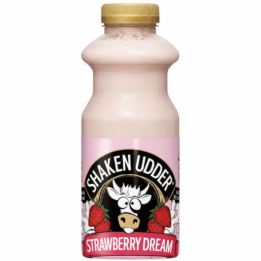 Shaken Udder Strawberry Dream Milkshake 750ml