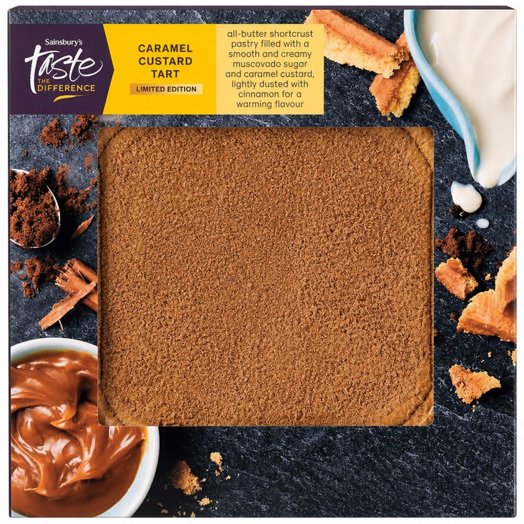 Sainsbury's Caramel Custard Tart, Limited Edition, Taste the Difference 442g