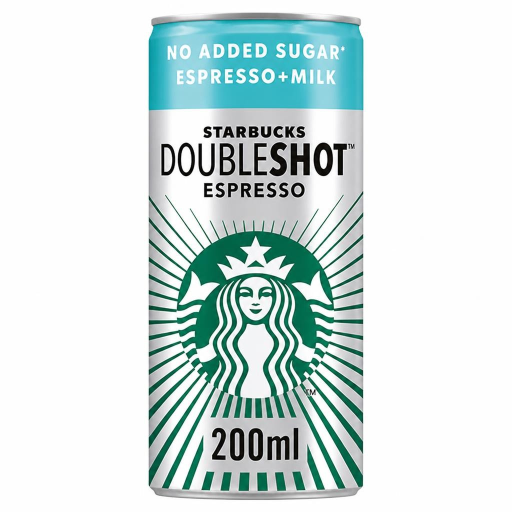 Starbucks DoubleShot Espresso No Added Sugar Iced Coffee Drink 200ml