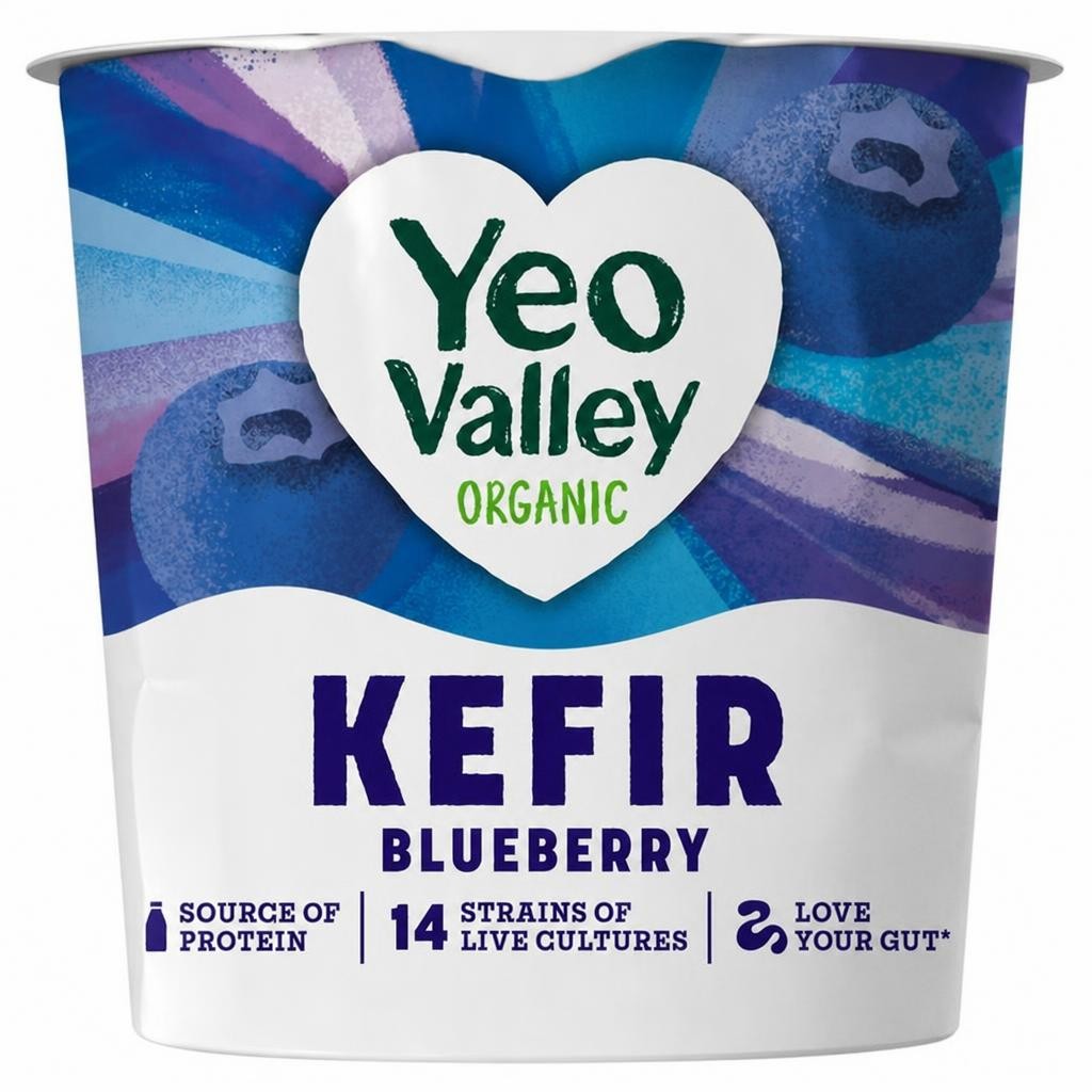 Yeo Valley Organic Kefir Blueberry Fermented Yogurt 350g