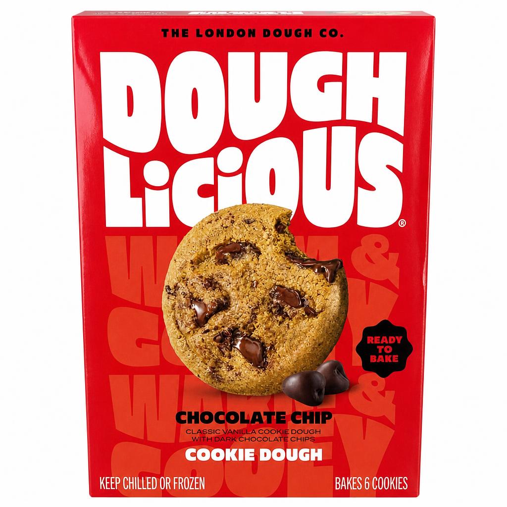 Doughlicious Chocolate Chip Ready to Bake Cookie Dough 6 x 34g