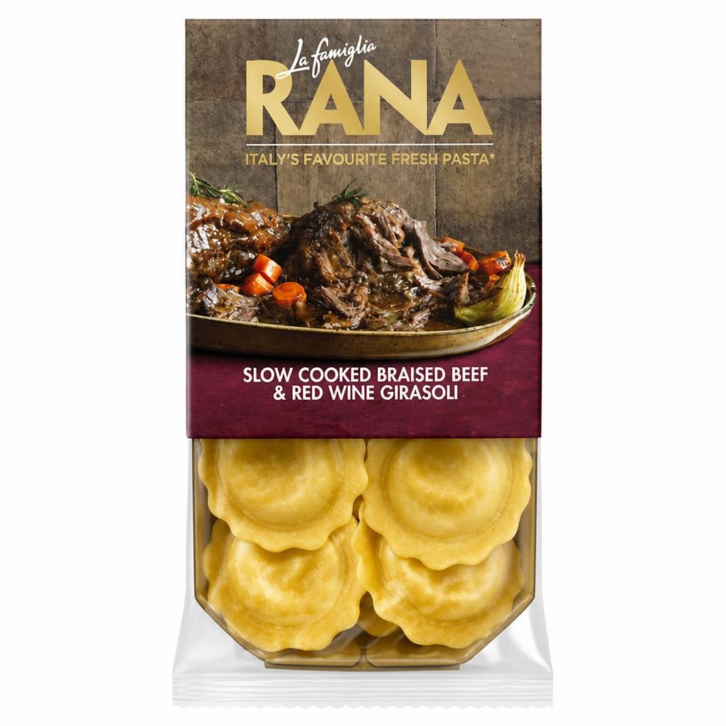 La Famiglia Rana Slow Cooked Braised Beef & Red Wine Fresh Girasoli 250g