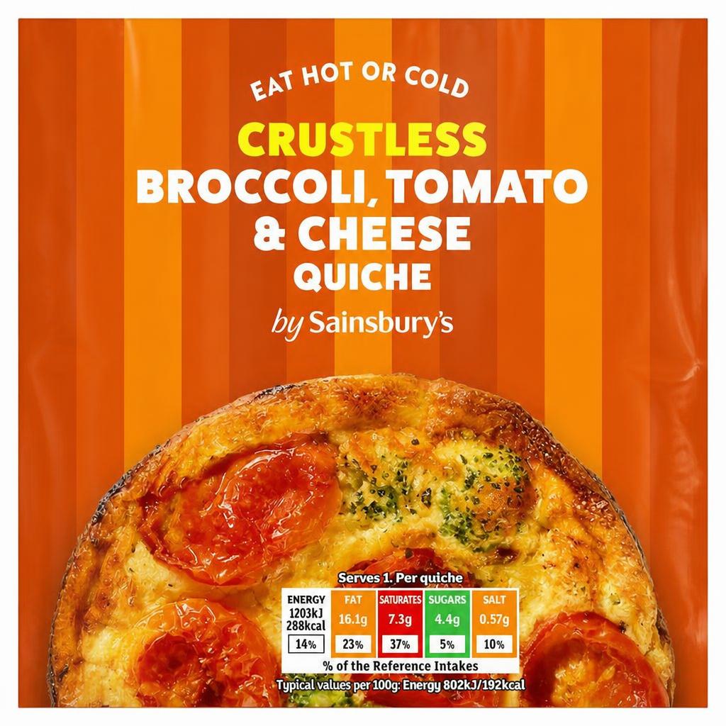 Sainsbury's Crustless Broccoli Tomato & Cheese Quiche 150g