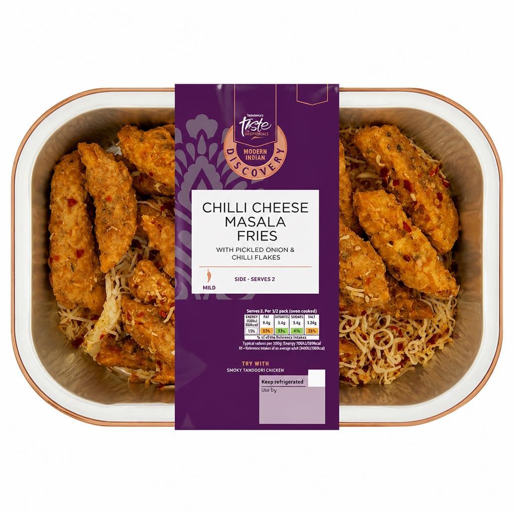 Sainsbury's Discovery 340g Chilli Cheese Masala Fries, Taste the Difference