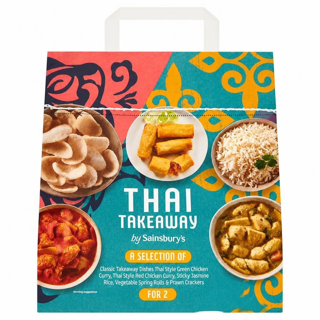 Sainsbury's Green & Red Thai Curry Takeaway Ready Meal For 2 1233g