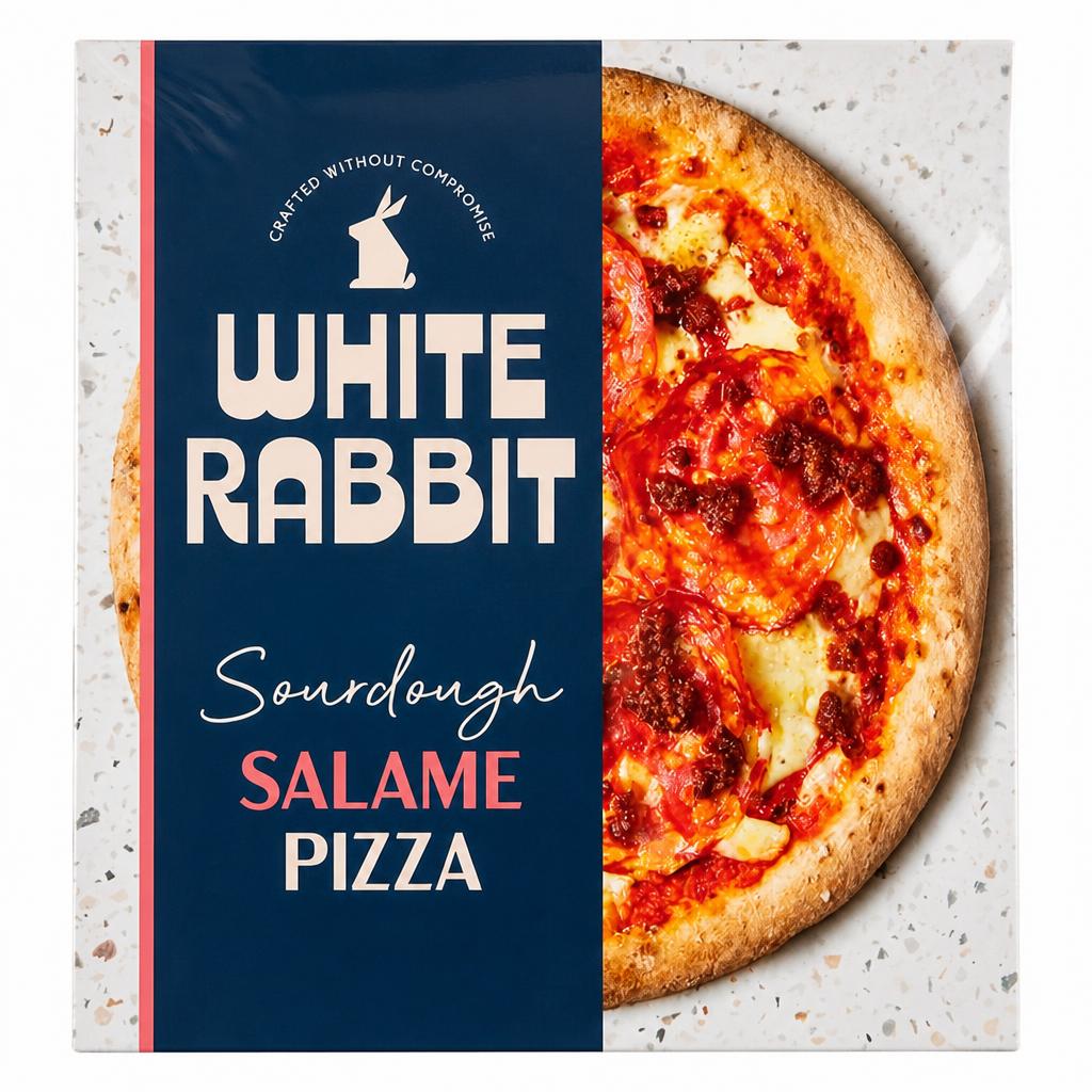 White Rabbit 410g Salami Sourdough Gluten Free Pizza
