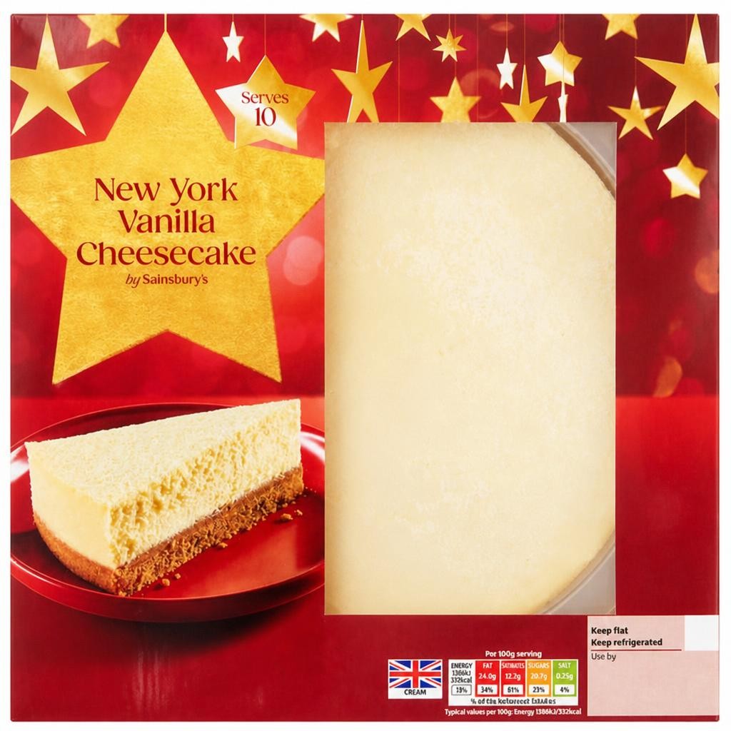 Sainsbury's New York Vanilla Cheesecake 1kg