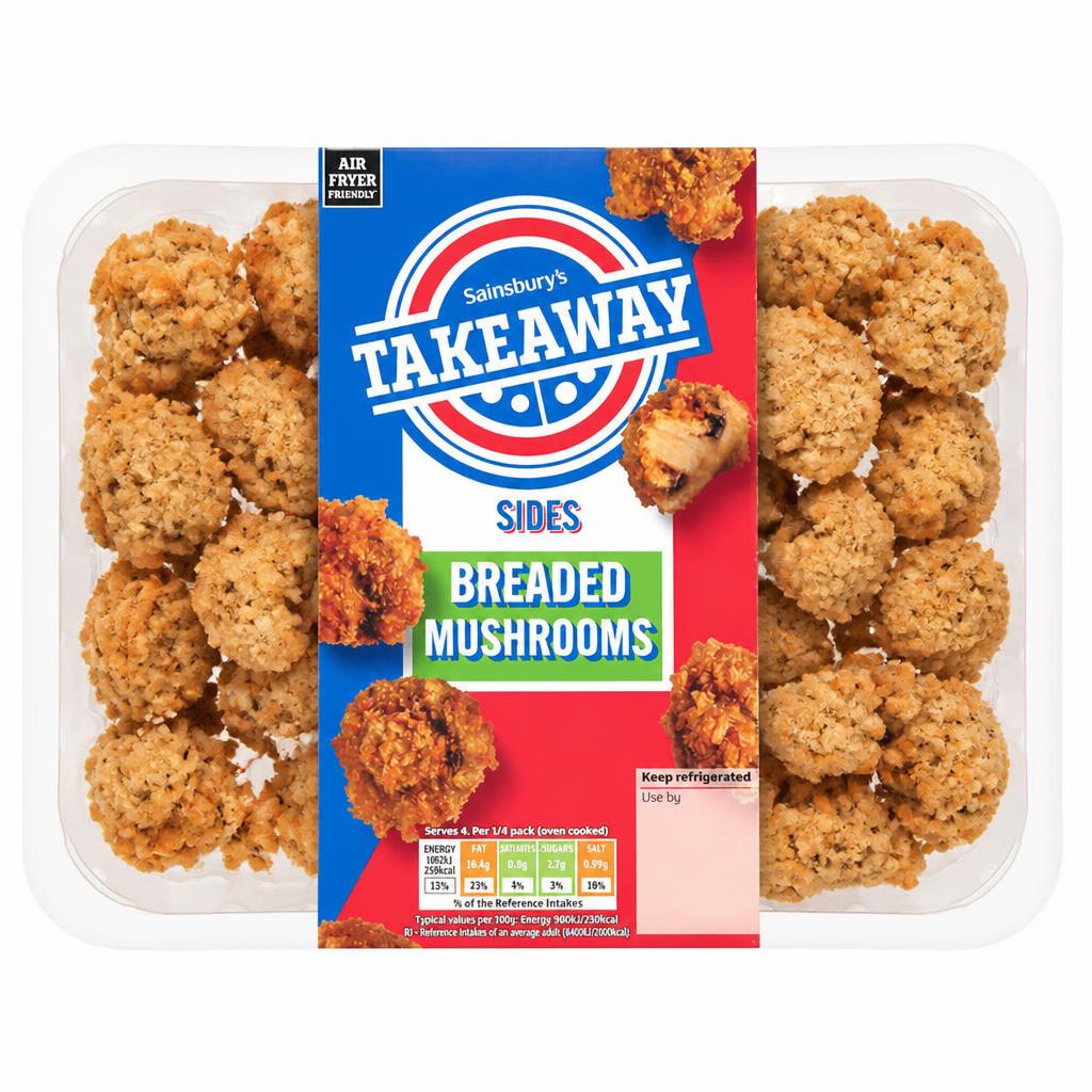 Sainsbury's Breaded Mushrooms Takeaway Sides 350g