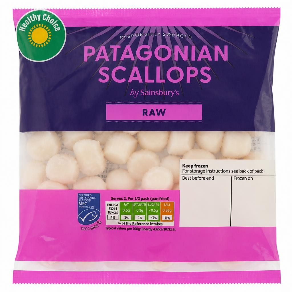 Sainsbury's Raw Patagonian Scallops MSC 200g