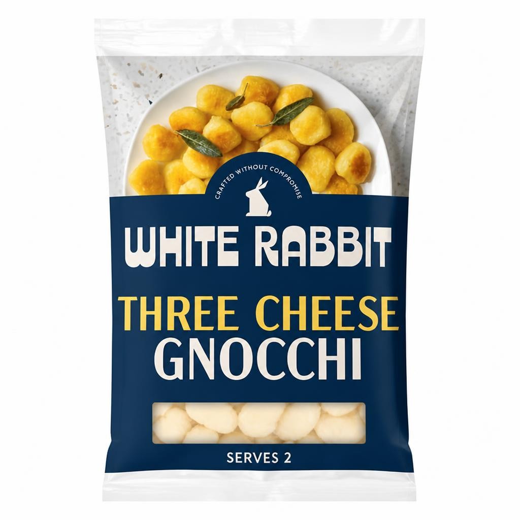 White Rabbit Gluten Free Three Cheese Filled Fresh Gnocchi 350g