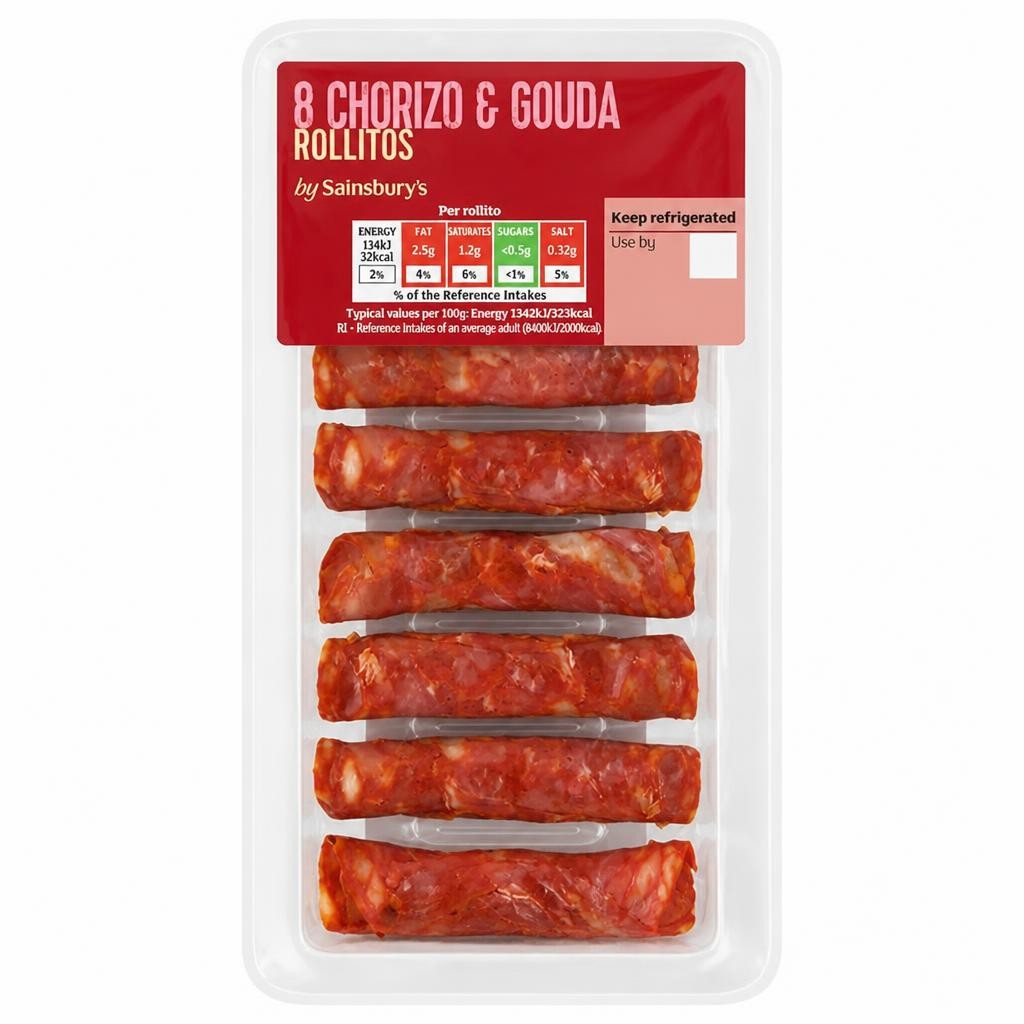 Sainsbury's Chorizo & Gouda Rollitos x8 80g