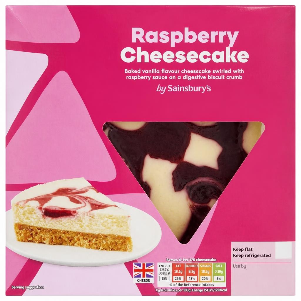 Sainsbury's Raspberry Cheesecake Dessert 500g