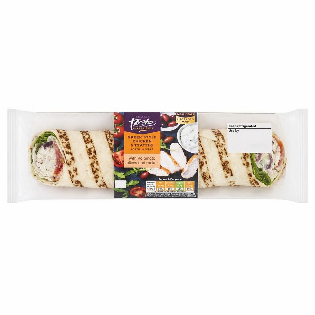 Sainsbury's Greek Style Chicken & Tzatziki Wrap, Taste the Difference