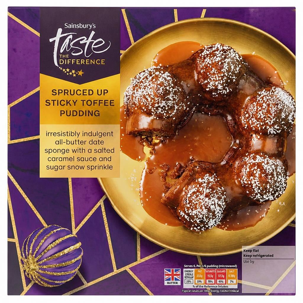 Sainsbury's Spruced Up Sticky Toffee Pudding, Taste the Difference 650g