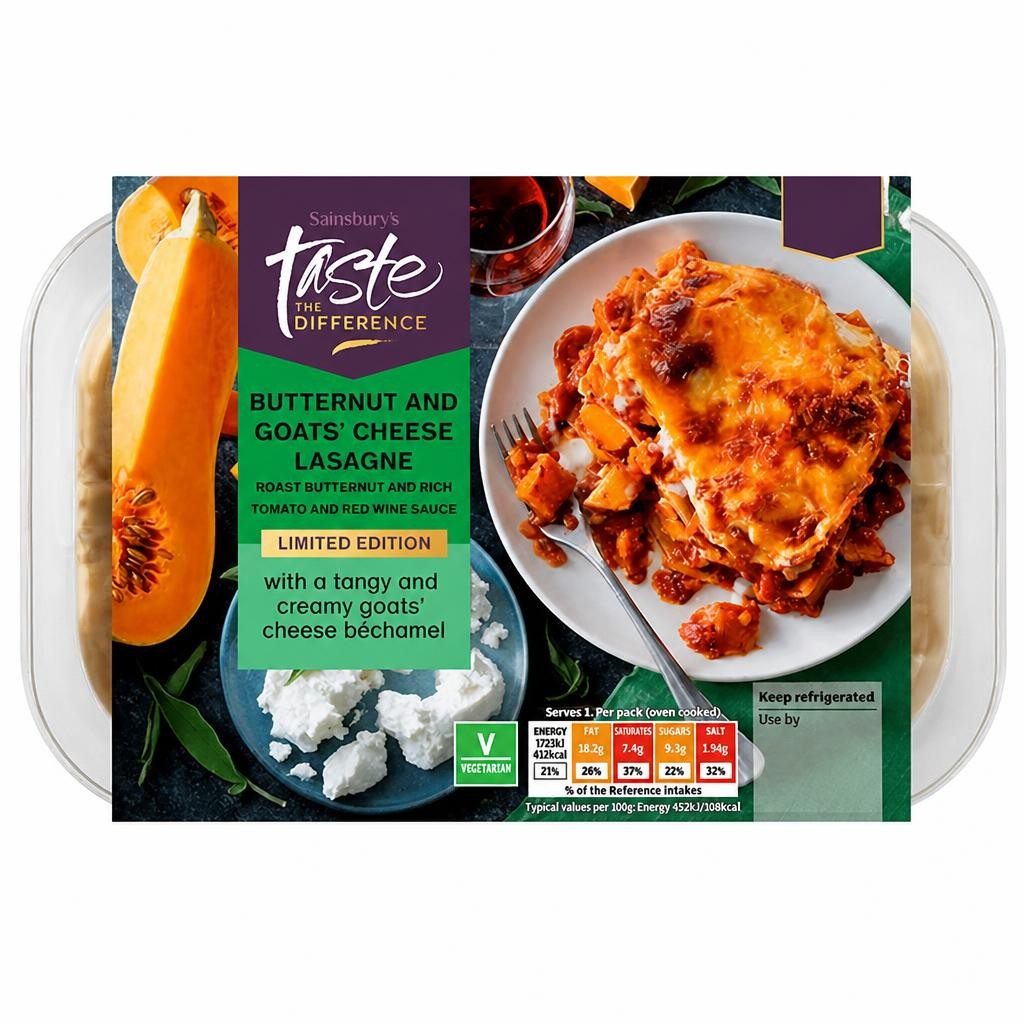Sainsbury's Butternut & Goats Cheese Lasagne, Limited Edition, Taste the Difference 400g
