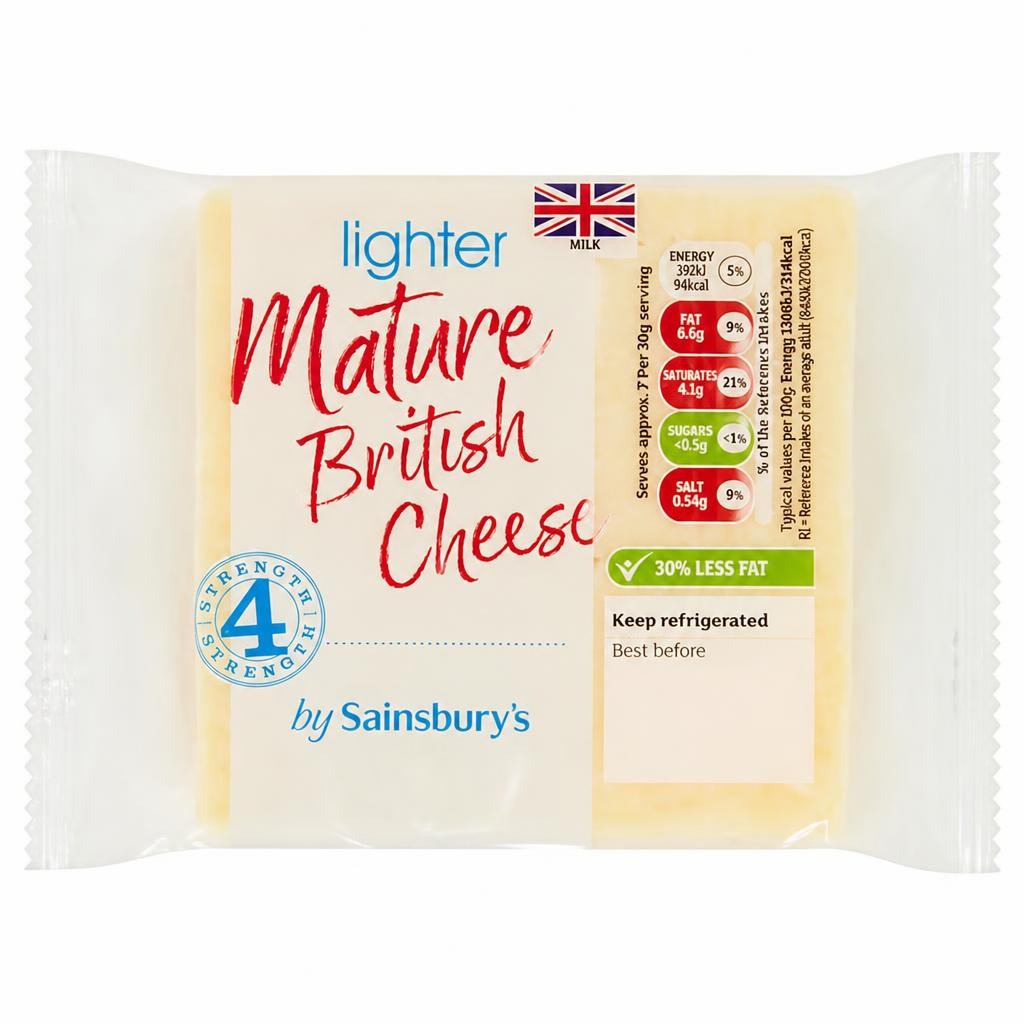 Sainsbury's Lighter Mature British Cheese 220g