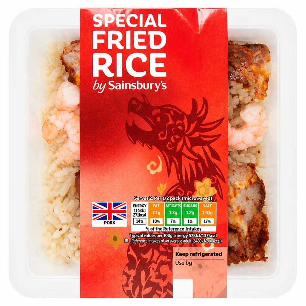 Sainsbury's Chinese Special Fried Rice Ready Meal Side For 2 400g
