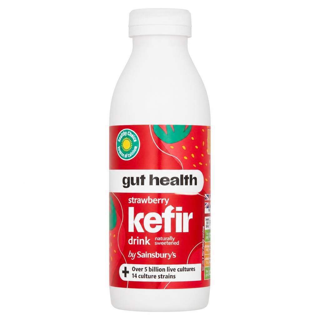 Sainsbury's Kefir Strawberry Drinking Yogurt 500ml