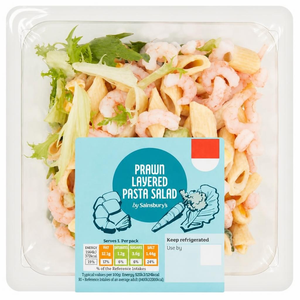 Sainsbury's 300g Prawn Layered Pasta Salad