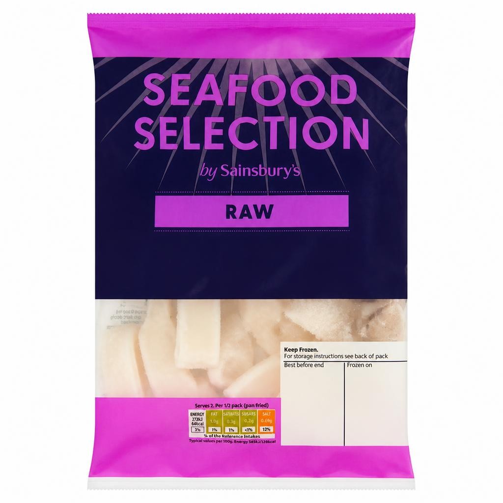 Sainsbury's Frozen Raw Seafood Selection 300g