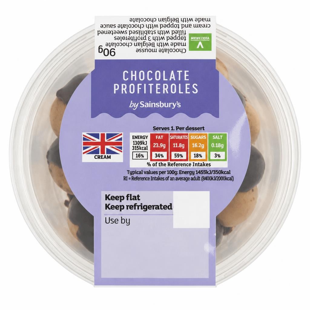 Sainsbury's 90g Chocolate Profiterole Dessert