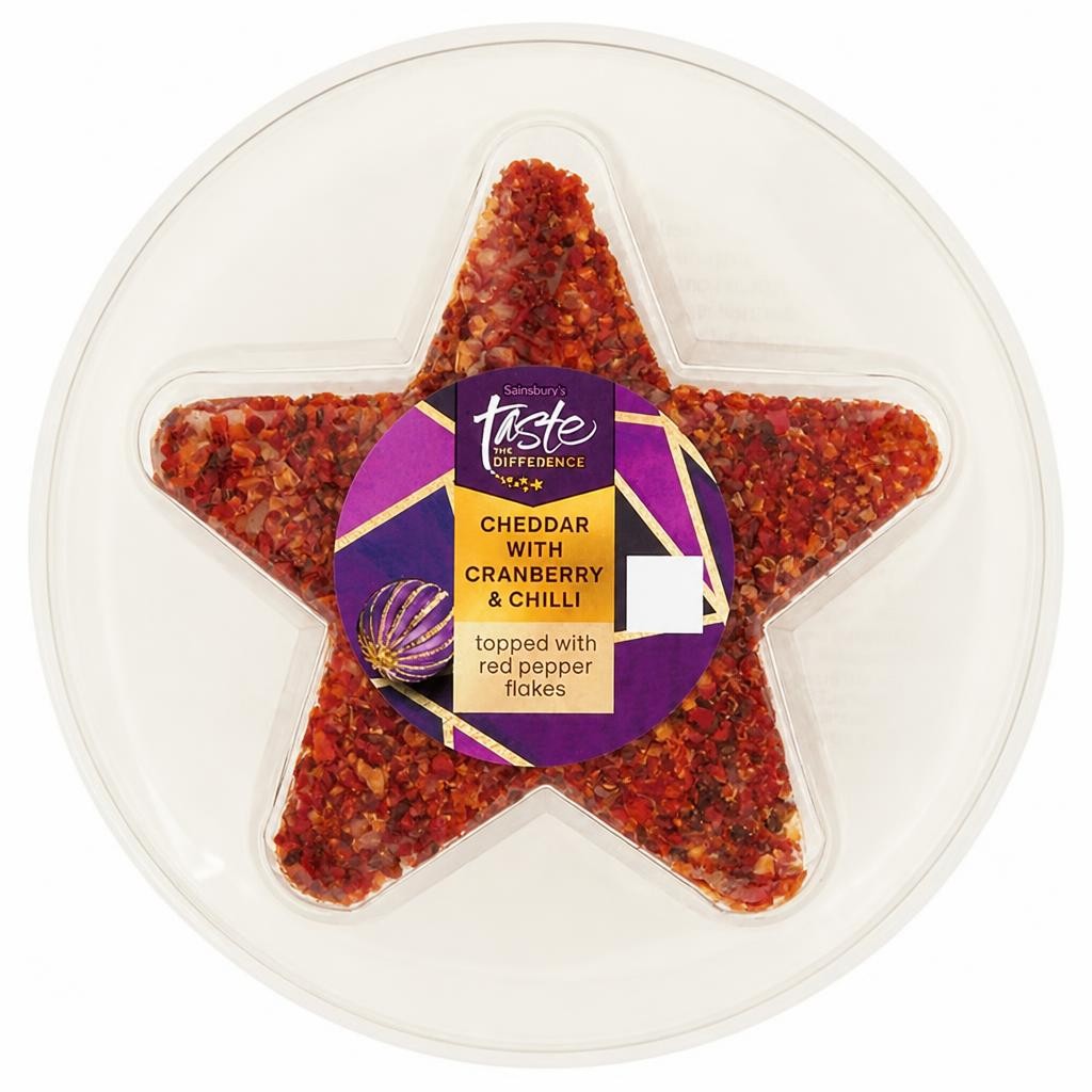 Sainsbury's Cheddar with Cranberry & Chilli, Taste the Difference 200g