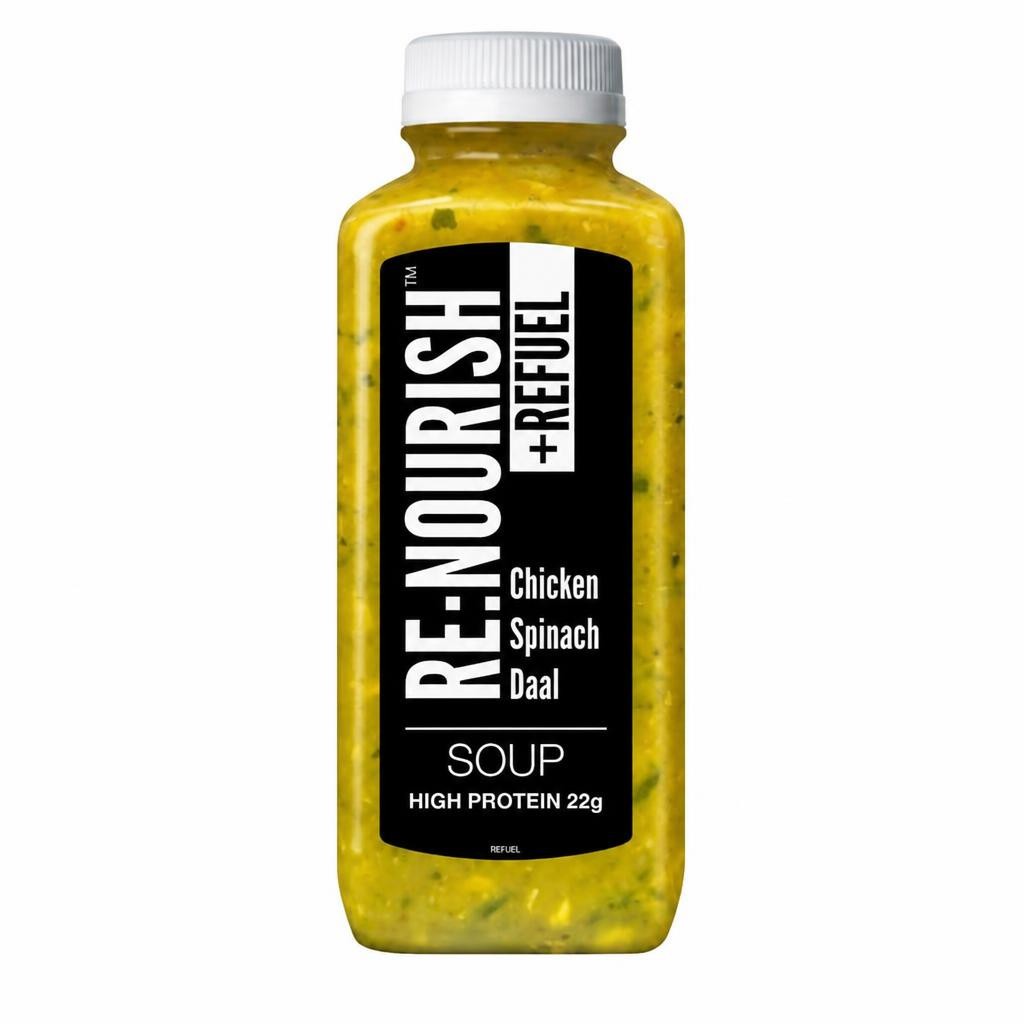 Renourish + Refuel Chicken Spinach Daal Soup 500g
