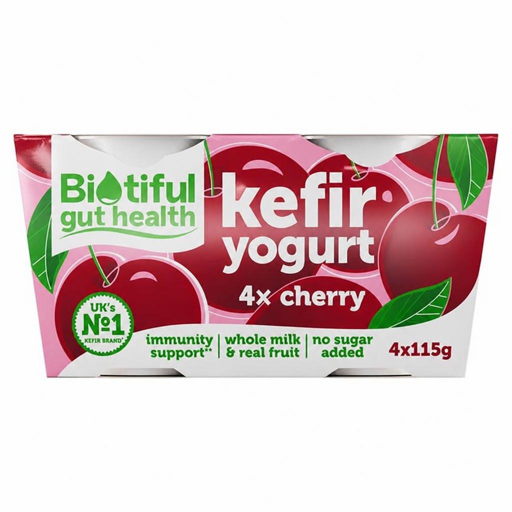 Biotiful Gut Health Kefir Yogurt Cherry 4 x 115g