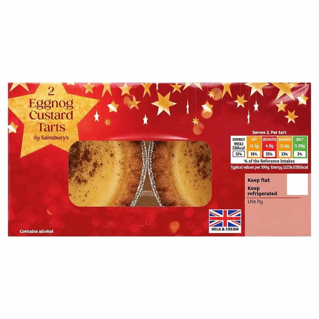 Sainsbury's Eggnog Custard Tarts 2 x 81g