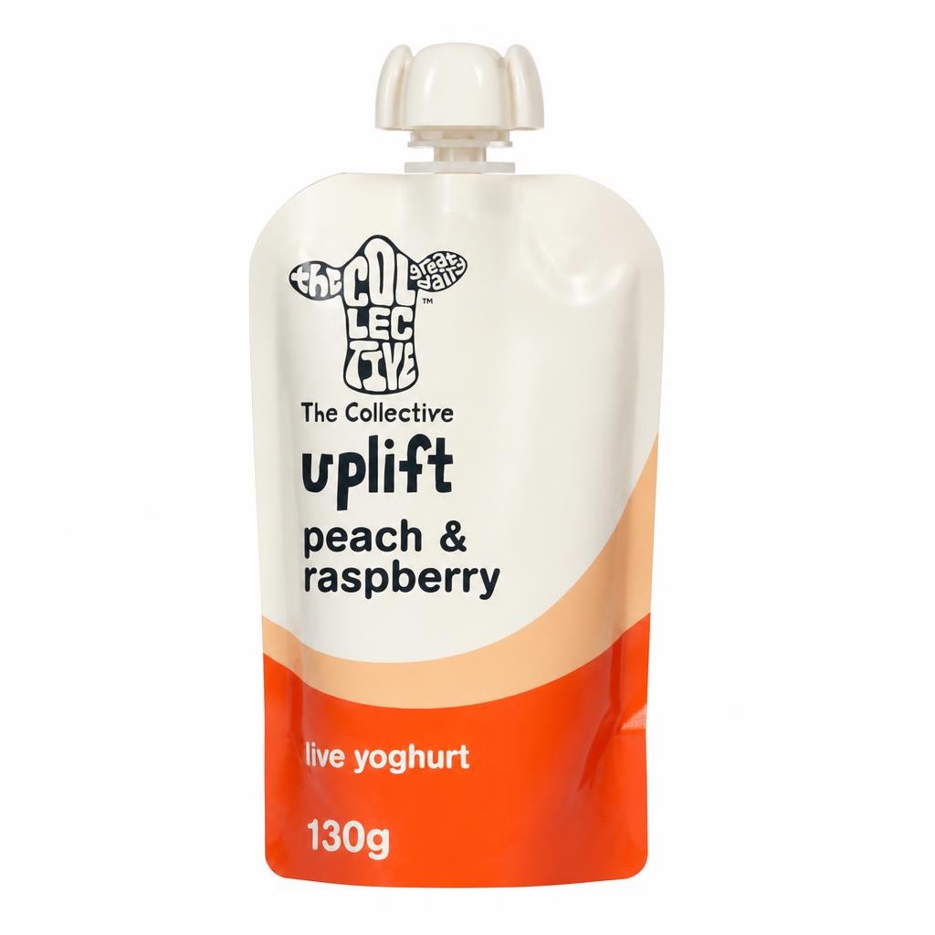 The Collective 130g Uplift Peach & Raspberry Yoghurt Pouch