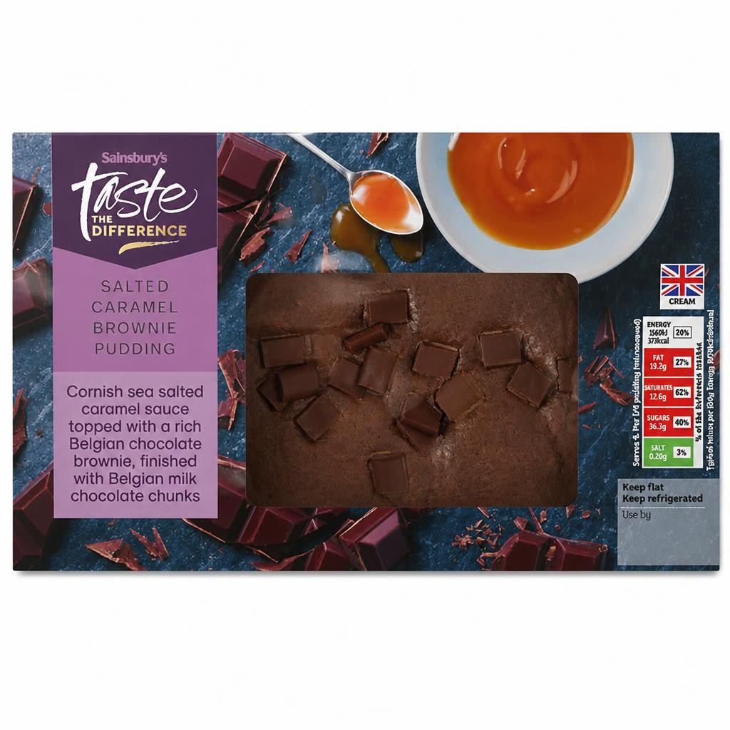 Sainsbury's Salted Caramel Brownie Pudding, Taste the Difference 400g