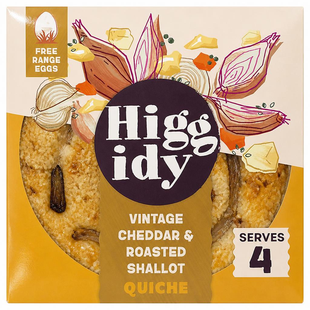 Higgidy Vintage Cheddar & Roasted Shallot Quiche 400g