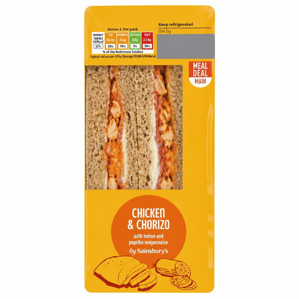 Sainsbury's Chicken & Chorizo Sandwich