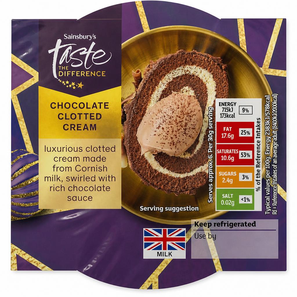 Sainsbury's Chocolate Clotted Cream, Taste the Difference 200g