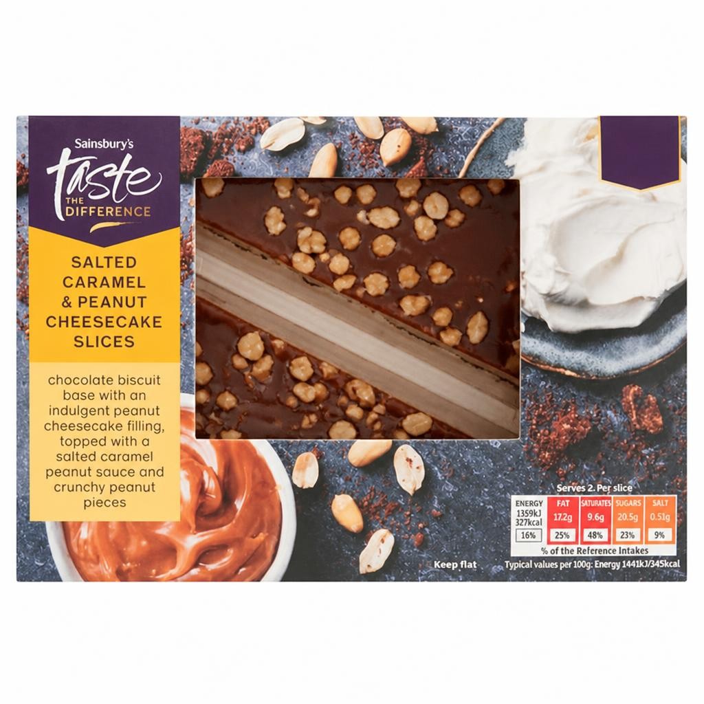 Sainsbury's Salted Caramel & Peanut Cheesecake, Taste the Difference 190g