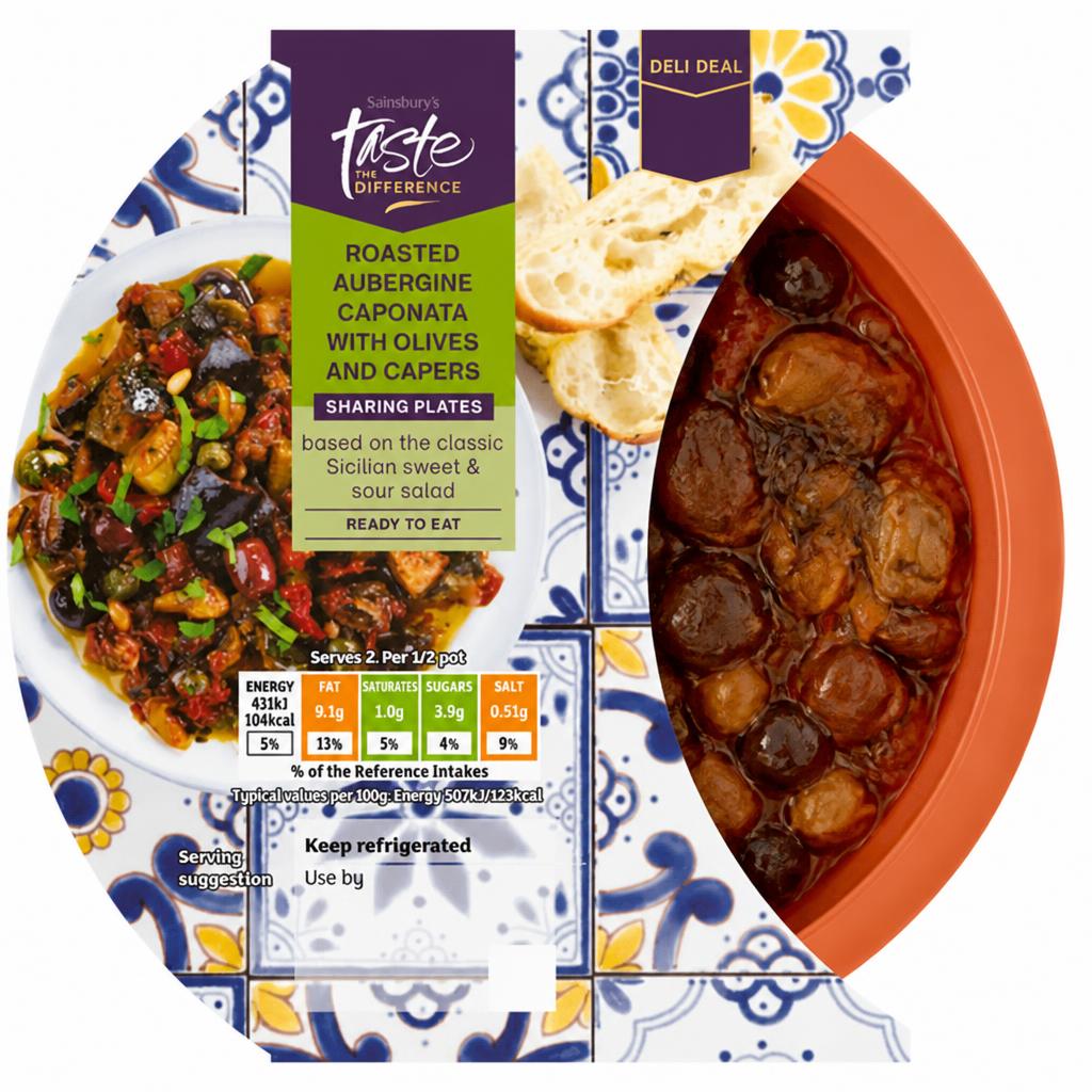 Sainsbury's Taste the Difference Roasted Aubergine Caponata 170g