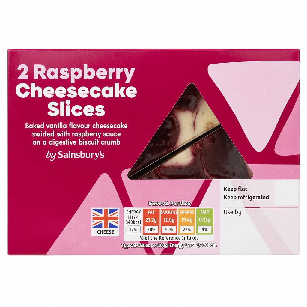 Sainsbury's Raspberry Cheesecakes 2x100g