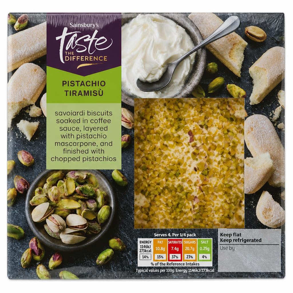 Sainsbury's Pistachio Tiramisu, Taste the Difference 400g