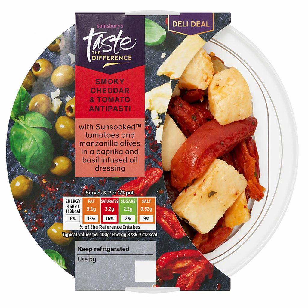Sainsbury's Smoky Cheddar & Tomato Antipasti, Taste the Difference 160g