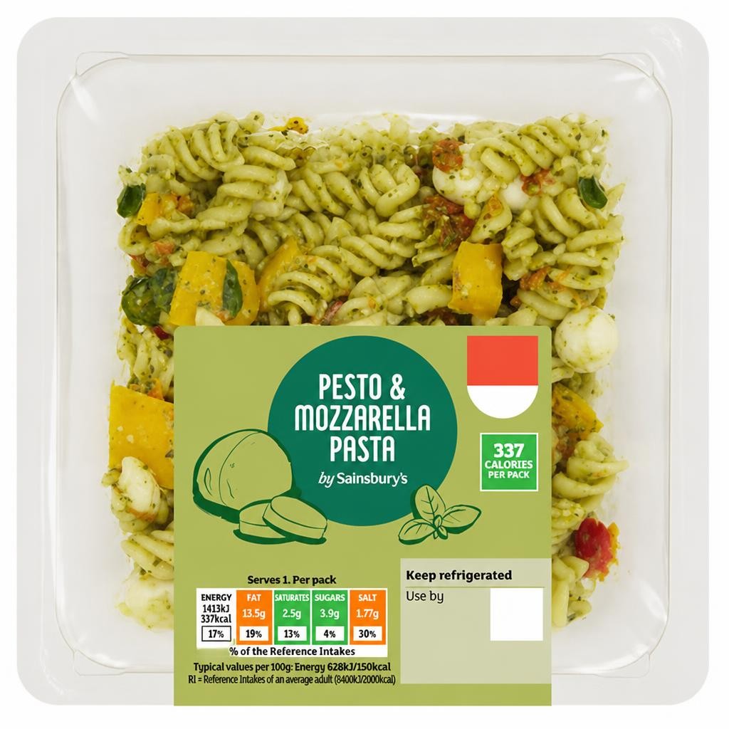 Sainsbury's 225g Pesto & Mozzarella Pasta