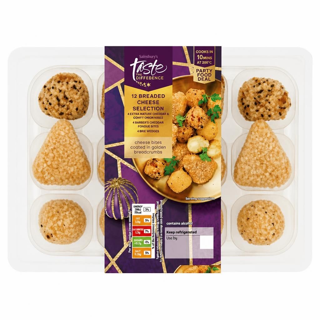 Sainsbury's Breaded Cheese Selection, Taste the Difference x12 258g