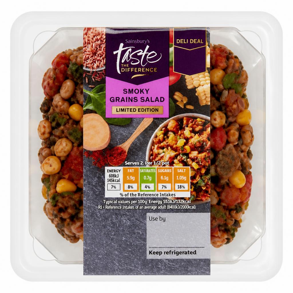 Sainsbury's Smoky Grains Salad, Limited Edition, Taste the Difference 220g