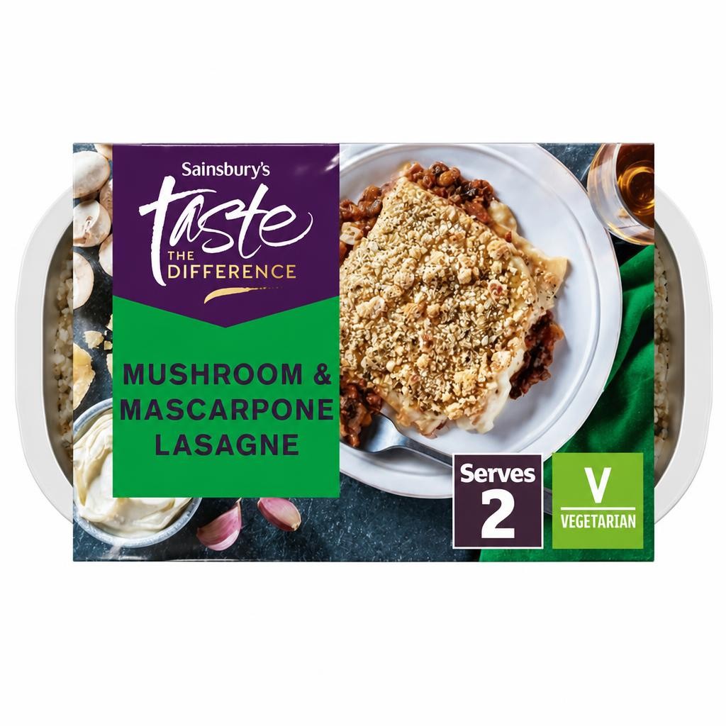 Sainsbury's Mushroom & Mascarpone Lasagne, Taste the Difference 700g