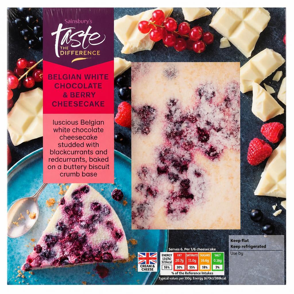 Sainsbury's White Chocolate & Berry Cheesecake, Taste the Difference