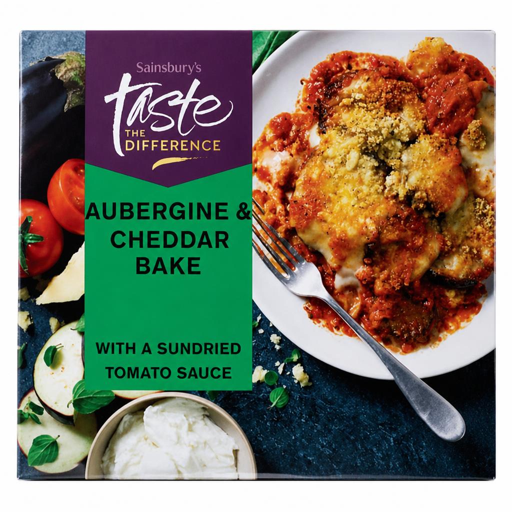 Sainsbury's Aubergine & Cheddar Bake Ready Meal For 1, Taste the Difference 350g