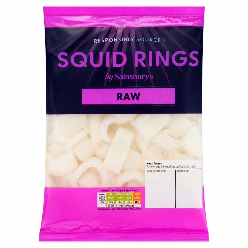 Sainsbury's Frozen Raw Squid Rings 300g