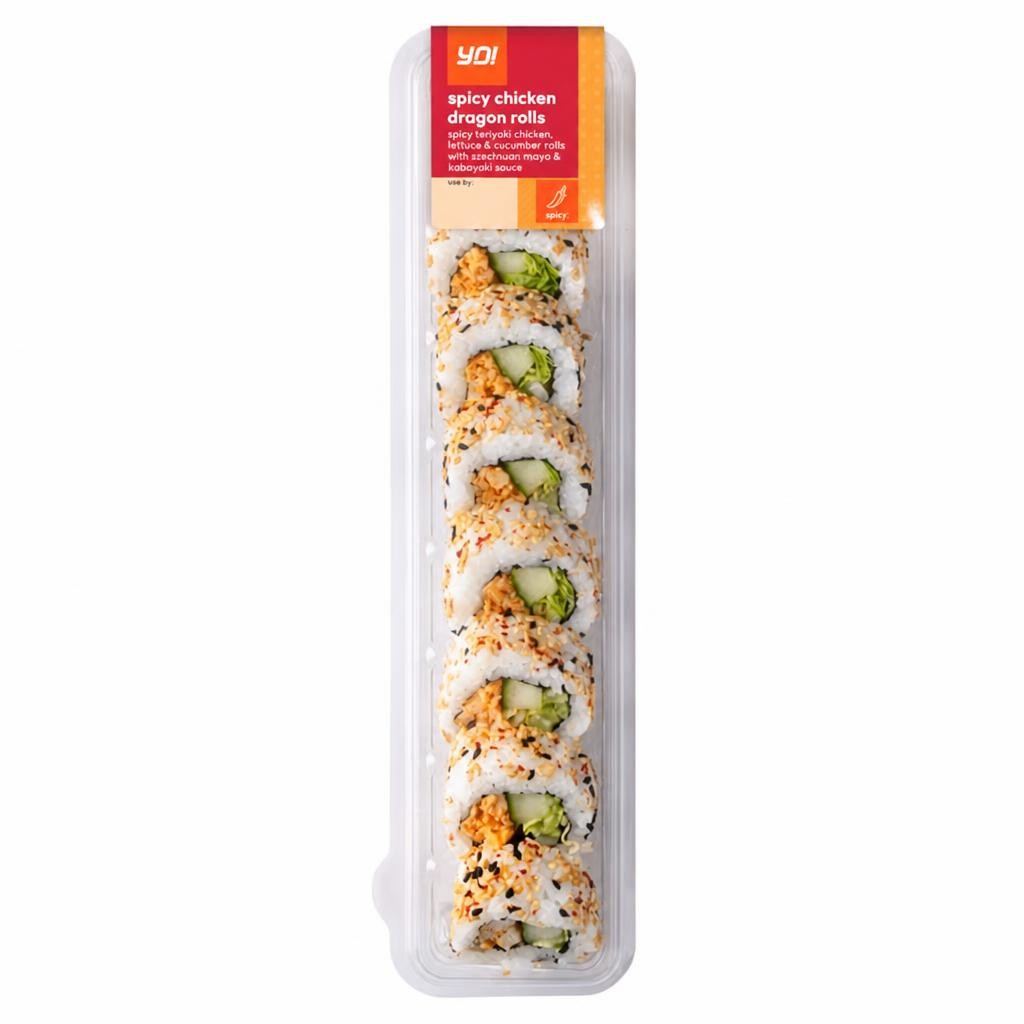 YO! Spicy Chicken Dragon Rolls 215g