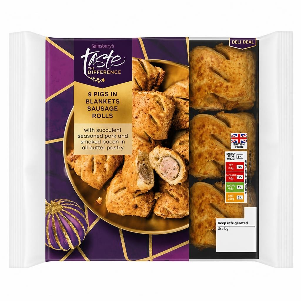 Sainsbury's Pigs in Blankets Sausage Rolls, Taste the Difference x9 315g